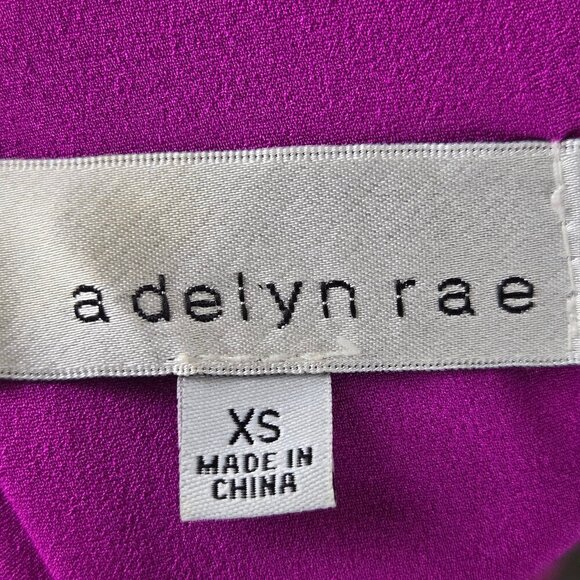 Adelyn Rae Size XS Hot Pink Halter Necked Dress Fit & Flare Keyhole Back Ruffle - Picture 11 of 14